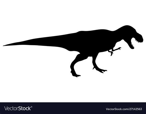 Dinosaur t-rex silhouette Royalty Free Vector Image