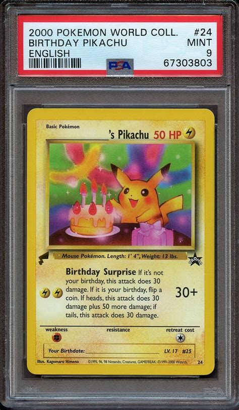 Mavin Psa Birthday Pikachu World Collection English Non