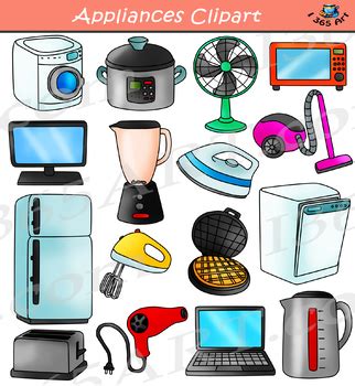 Appliances Clipart - Household Electronics Set by I 365 Art - Clipart 4 ...