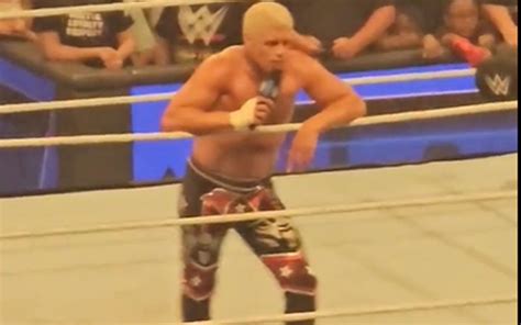 Cody Rhodes Cut Wholesome Promo After Wwe Smackdown Went Off The Air