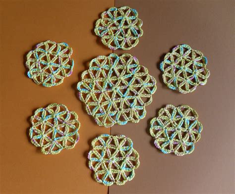 Flower Of Life Crochet Tutorial Coaster Etsy