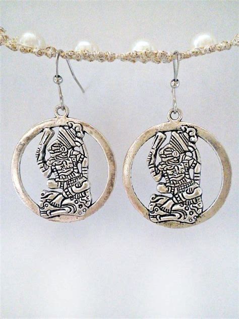 Aztec Earrings Mayan Idol Tribal Earrings Guatemalan Mayan Etsy