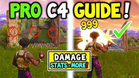 How To USE C4 Remote Explosive In Fortnite Battle Royale DAMAGE