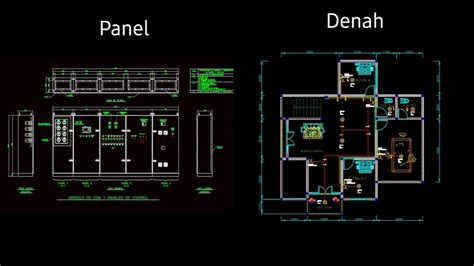 AutoCAD Drawing 2D DWG Denah Dan Panel Gambar Kerja Instalasi Listrik