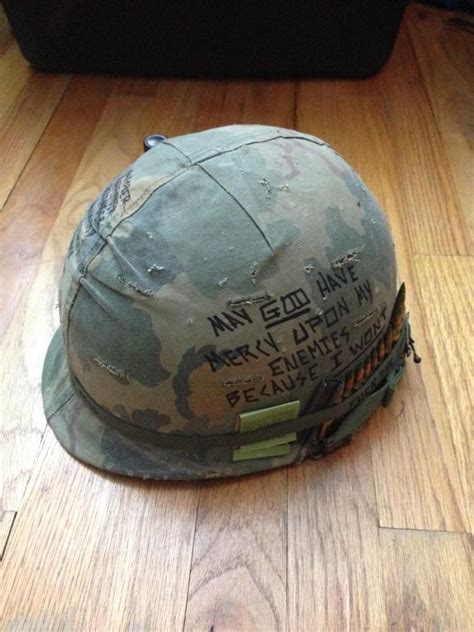 Vietnam M1 Helmet With Mitchel Cover And Helmet Art Vietnam War