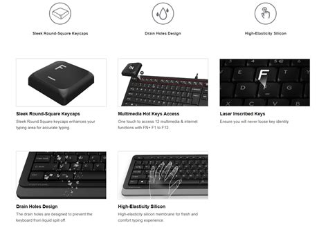 A4Tech FK10 Fstyler Wired keyboard us, US+ARABIC Layout, Orange | FK10 ...