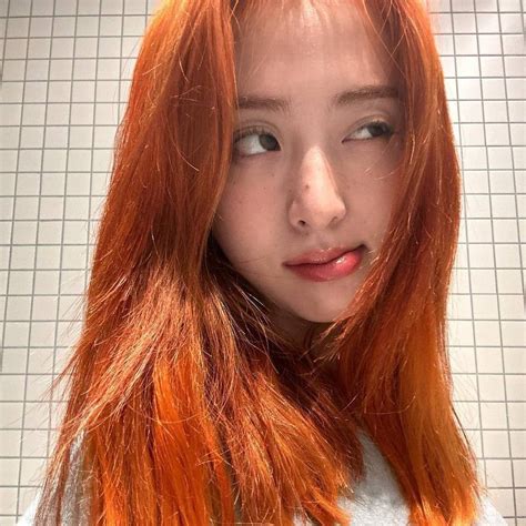 Pin By ᓚᘏᗢ On Le Sserafim ໒꒱·̩͙ In 2023 Hair Icon Yunjin Kim Orange Hair