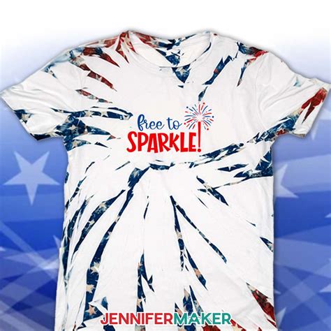 Diy Red White And Blue Tie Dye Shirts With Sublimation Jennifer