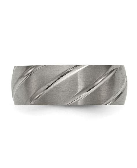 Chisel Titanium Satin Swirl Design Wedding Band Ring Macys