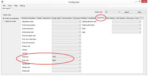Configurator tool in use for existing configuration search. | Download ...