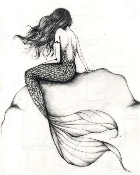 Mermaid Scales Drawing Mermaid Drawings Mermaid Art Sketches