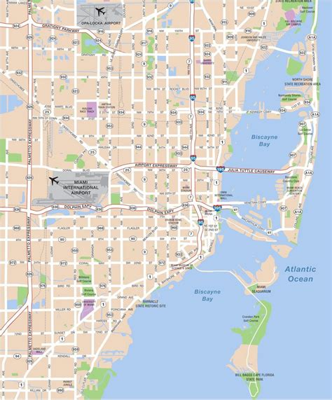 Street Map Of Downtown Miami Florida | Printable Maps