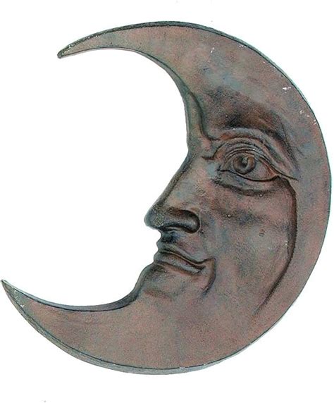 Iron Half Moon Face Wall Decor Patio Lawn And Garden