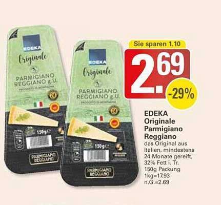 Edeka Originale Parmigiano Reggiano Angebot Bei Scheck In Center