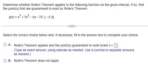 Determine Whether Rolles Theorem Applies To Studyx