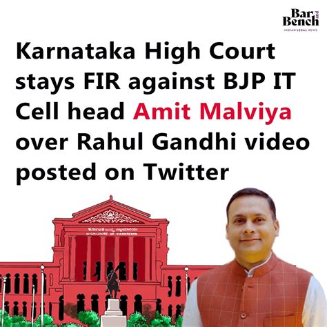 Bar Bench On Twitter Karnataka High Court Stays Fir Against Bjp It