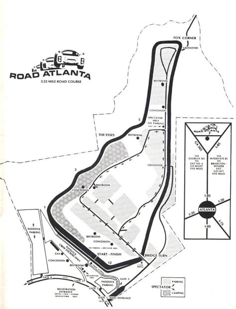 Road Atlanta track map - Map of road Atlanta track (United States of ...