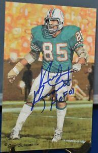 NICK BUONICONTI AUTOGRAPHED GOAL LINE ART CARD MIAMI DOLPHINS HOF 2001 ...