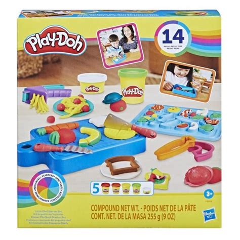 PLAY DOH Kit du petit chef cuisinier pâte à modeler 14 accessoires de