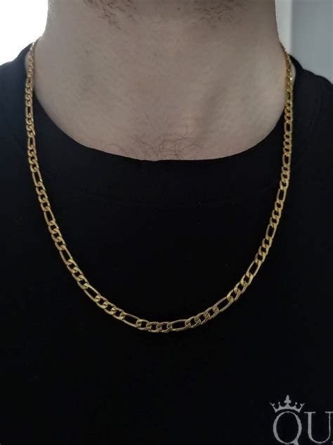 4mm 18k Gold Figaro Chain Figaro Style Chain Stainless Steel Etsy