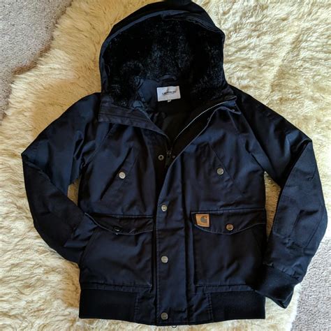 Black Carhartt coat - size XS but could easily... - Depop