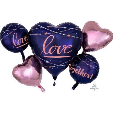 Love Balloon Bouquet Navy Hullaballoo Balloons