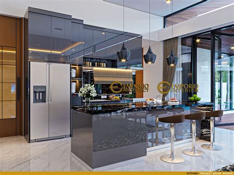 Desain Dapur Interior Rumah Modern Lantai Bapak Wawan Di Jakarta