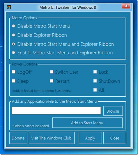 Customize Windows 8 Metro Ui With Metro Ui Tweaker