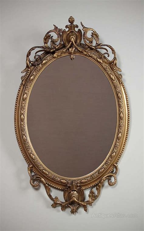 Antiques Atlas Gilded Oval Wall Mirror C 1890 Ac049a3774