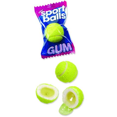 Fini Tennis Balls Bubblegums Wrapped Bubble Gum Sports Ball Sweets