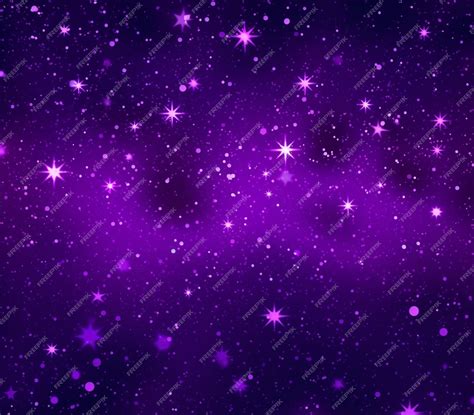 Premium Photo | Purple stars on a dark background with a purple glow ...