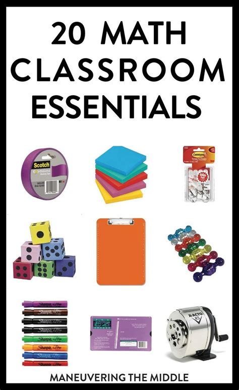 20 Must Have Math Teacher Supplies Middle School Math Classroom Math