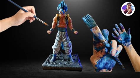 PINTANDO MI EPICA ESCULTURA DE PLASTILINA GOGETA SSJ BLUE YouTube