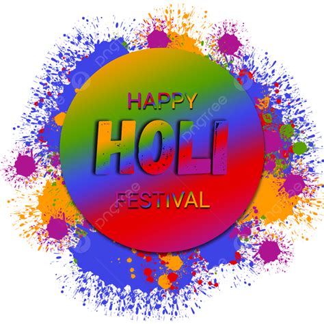 Holi Festival Hd Transparent Happy Holi Festival Vector Transparent