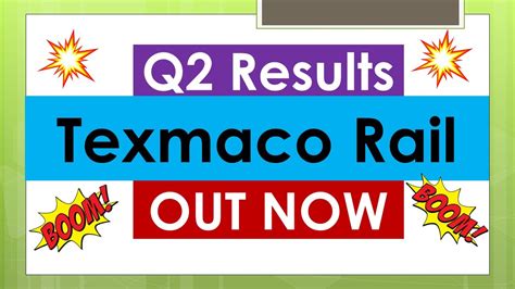 Texmaco Rail Q Results Texrail Q Results Texrail Share News