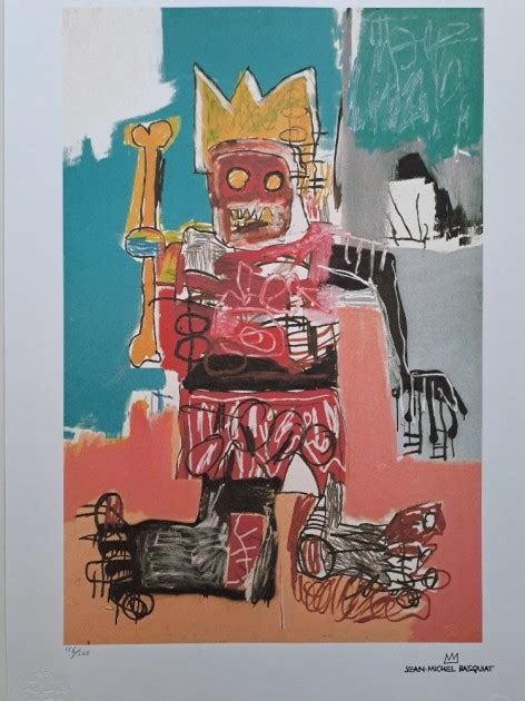 Litografia Red Leg King Di Jean Michel Basquiat Firmata Charitystars