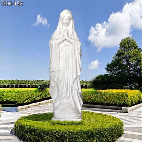 Marble Virgin Mary Statue Marble Religious Sculpture Trevi Art