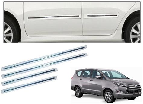 Buy After Cars Toyota Innova Crysta Car White Side Beading With Chrome