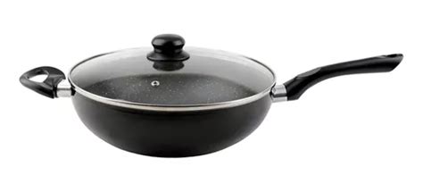 Sarten Wok Antiadherente Cuori W Black Cm Litros Color Negro