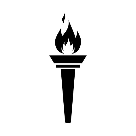 Fire Torch Icon Vector Illustration In Clipart Concept Vector