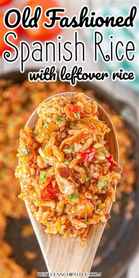 Spanish Rice With Leftover Rice Recipe In 2023 Easy Rice Recipes