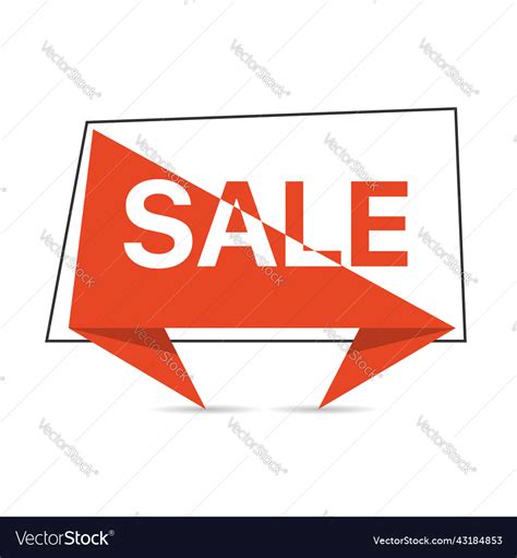 Red Promo Sticker Sale Banner Royalty Free Vector Image