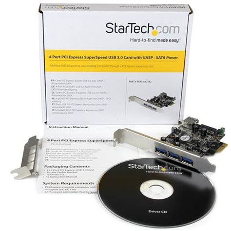 Startech 4 Port Usb 3 0 Pci Express Card Pexusb3s42 Mwave