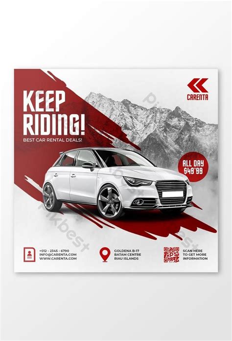 Car Rent Promotion Social Media Instagram Post Banner Template Premium