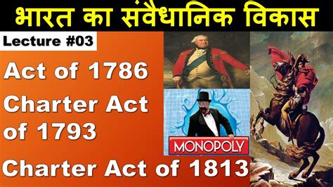 Act Of 1786 Charter Act Of 1793 And Charter Act Of 1813 Youtube