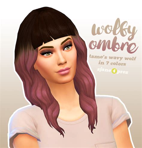 My Sims 4 Blog: Wavy Wolf Ombre Hair Recolors by SJane4PrezCC