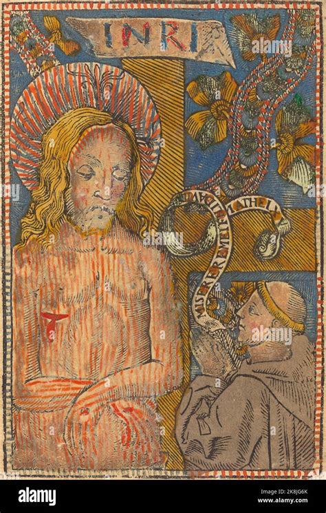 French 15th Century The Man Of Sorrows With A Franciscan 1490 1500