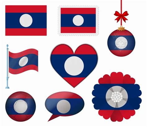 Bandera lao Imágenes Vectoriales Gráfico Vectorial de Bandera lao