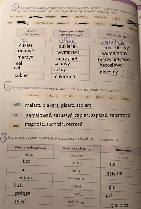 Zad Podane Wyrazy Wpisz W Odpowiednie Miejsca W Tabel Pami Taj E