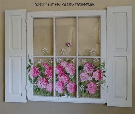 Old Painted Windowsold But You Can Custom Order Your Etsy Painted Window Art Window